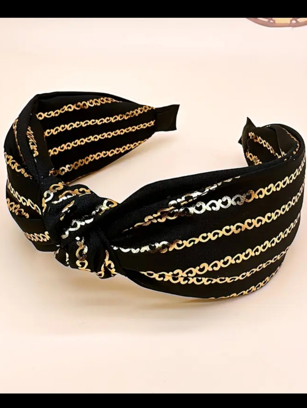 Golden Foil Chain Decorated Headband